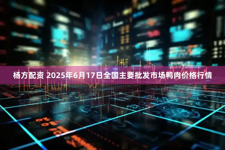 杨方配资 2025年6月17日全国主要批发市场鸭肉价格行情